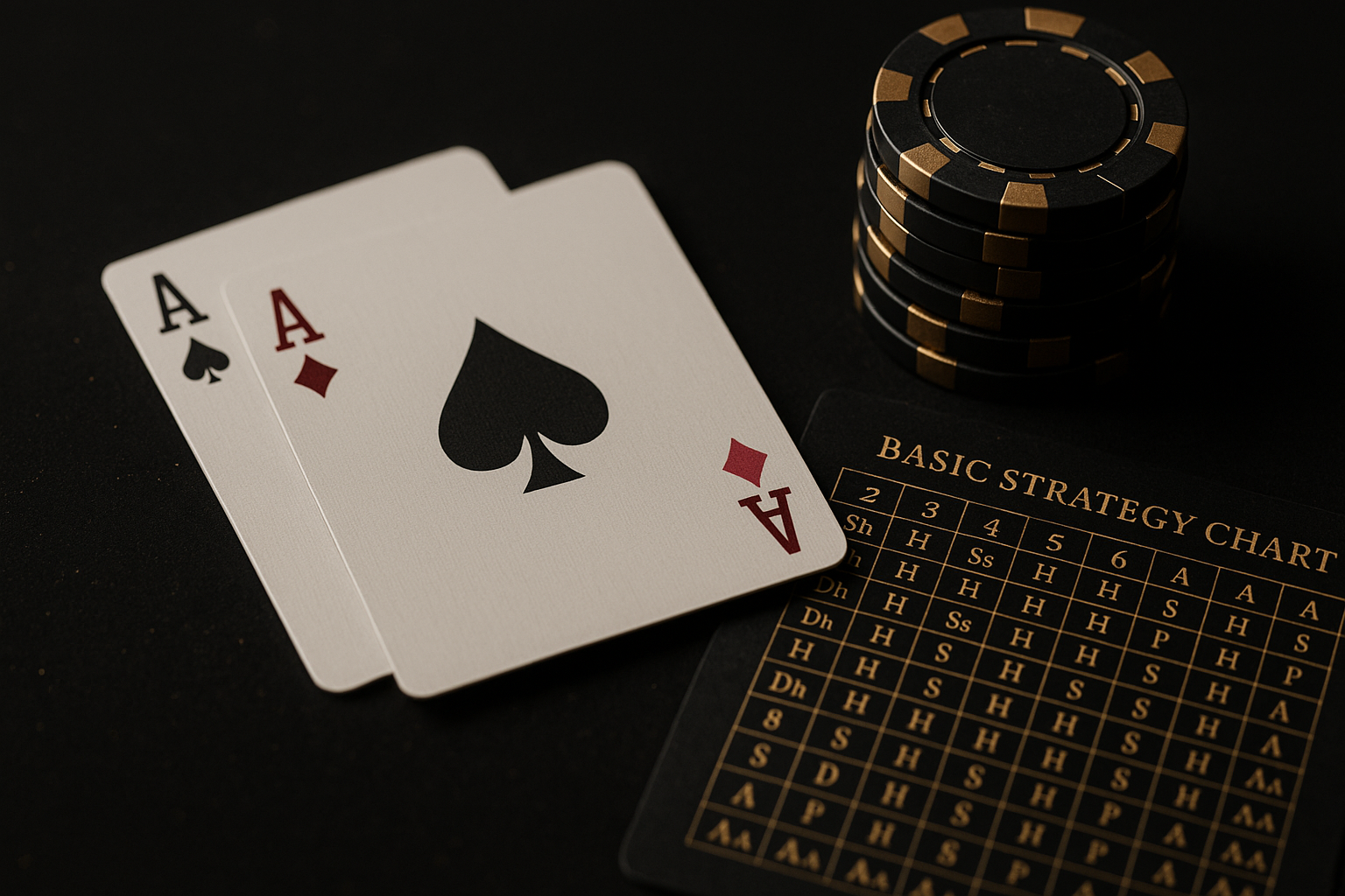 Blackjack basic strategy chart cuts edge from 0.53% to 0.14%